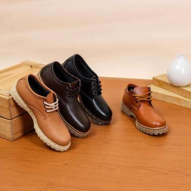 VERISH Sepatu kulit sapi sepatu kerja kantor sepatu santai healing model 36 Tan