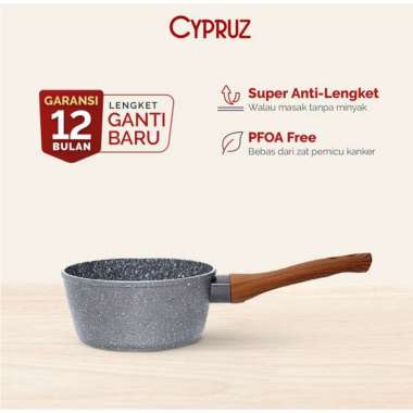 Cypruz Marble Series Sauce Pan 18cm SN0212- Saucepan Cypruz 16cm - Cypruz Sauce Pan Cypruz 16 cm