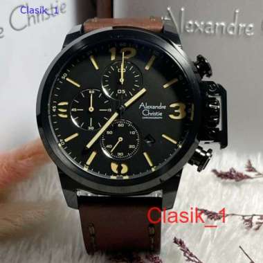 Original 100%!! Alexandre Christie Pria AC 6280 / AC6280 Black Brown Garansi Resmi 1 tahun