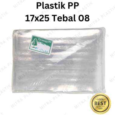 Plastik PP 17x25 Tebal 08 Kantong Plastik Snack Keripik Bening Tebal Transparan Murah