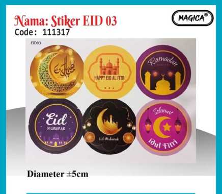Sticker Idul Fitri Sticker Segel Toples Lebaran Kue Kering Ramadan 6 lembar Kode 03