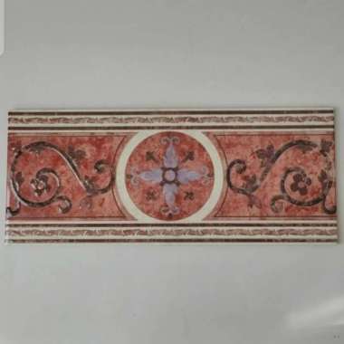 Plint Plin List Lis Keramik Dinding Wall Tile Genova 16.5 x 40 cm - Beige Merah