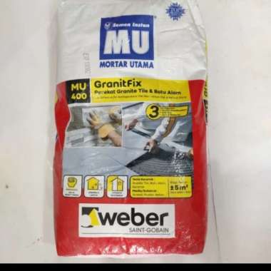 MU 400 MU400 Perekat Granit Batu Alam Fix Semen Keramik 25 kg 25kg