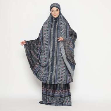 Mukena Rukuh Telekung Almeera Silk Jumbo Maxi Syari Tatuis Shiva 167 black
