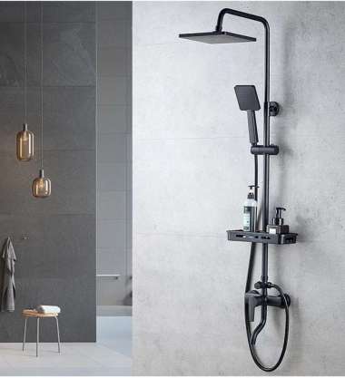 Shower Tiang Set Panas-Dingin Showe orbicula r+ kran