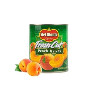DELMONTE PEACH KALENG 825GRX1 PCS,BUAH PEACH DALAM KALENG