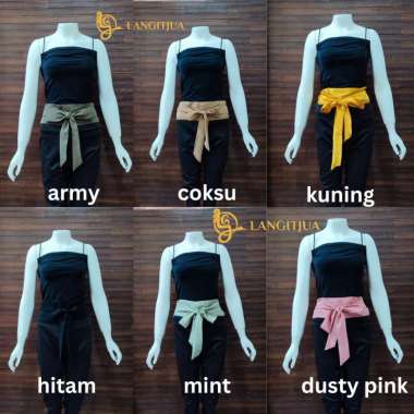 OBI BELT POLOS | OBI BELT WANITA UKURAN SEDANG dusty pink