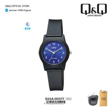 Q&Q QnQ QQ Jam Tangan Arloji Unisex Fashion Analog Karet Rubber - G23 G23A Tahan Air 10 BAR G23A-011
