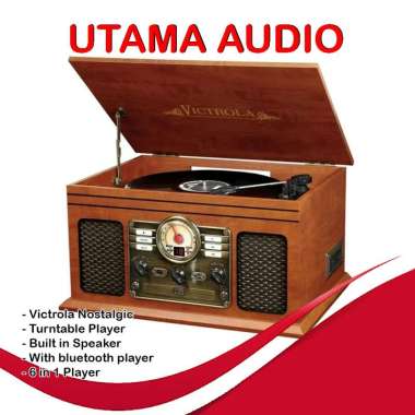 Victrola Turntable Quincy Nostalgic Player Vinyl Cassette CD Radio BT