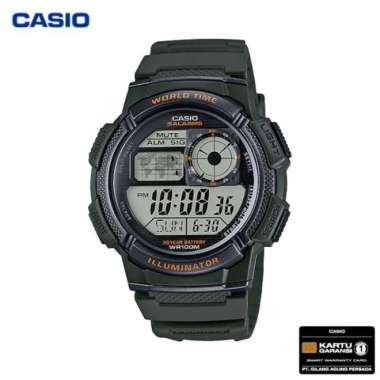 Original 100%!! CASIO AE-1000W-3AVDF - Jam Tangan Pria - Hijau