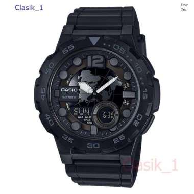 Original 100%!! CASIO AEQ-100W-1BVDF Jam Tangan Pria Analog Digital
