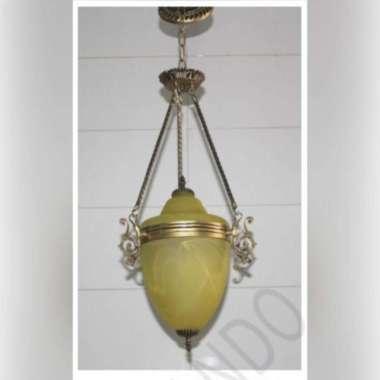 FL 183 / 3 LAMPU GANTUNG HIAS TERAS CLASSIC MINIMALIS KACA KANOPI Kuning