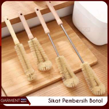 Sikat Botol Minum Gelas Thermos Susu Anak Gagang Panjang Premium Cleaning Kitchen Brush NO BUBBLEWRA