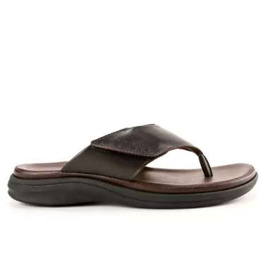 OBERMAIN OM05 SANDAL PRIA ORIGINAL SENDAL JEPIT CASUAL KULIT ASLI ORI COKLAT BROWN