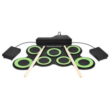 Electronic Digital Drum Kit 7 Pads Roll Up USB Power G3002 Anak Kecil Full Set Drumben Dramband Main
