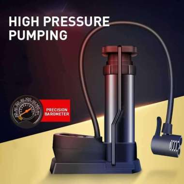 XUNTING Pompa Angin Sepeda Portable Pump 160 PSI with Gauge XT402 Pompa Otomatis Kompresor Angin Kompa Sepeda Listrik Bekas Pomba Jemboly Besar Kec IH Hitam