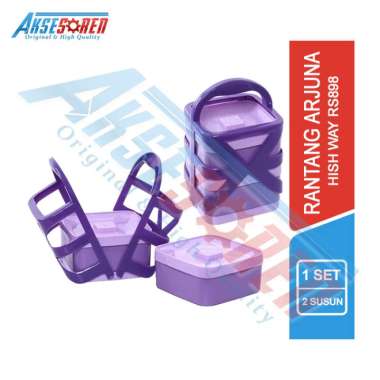 Aksesoren Rantang Arjuna Segi [Hish Way RS898] / Wadah Kotak Makan Piknik / Tempat Menyimpan Makanan