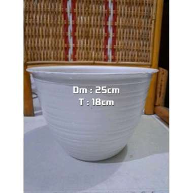 POT BUNGA PLASTIK TAWON 25 CM Putih