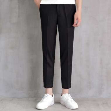 Kasual Celana Ankle Hitam Slim Fit Luxury S
