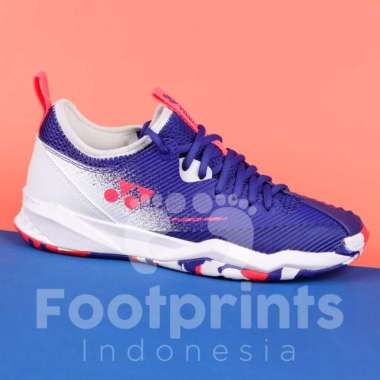 Sepatu Tenis Yonex Fusion Rev 4 White Royal Blue Tennis Shoes Original