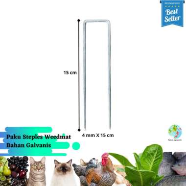 Paku Steples Weedmat Bahan Galvanis paku15cm saja