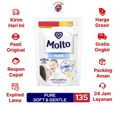Pewangi dan Pelembut Pakaian Bayi Molto Pure 135 ml