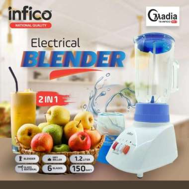 BLENDER INFICO KACA 2IN1 Kapasitas 1.2Liter