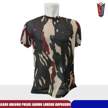 Kaos Loreng Kopassus Jaring - Kaos Pria Loreng Kopassus