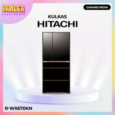 Kulkas Hitachi R-WX670KN XK Black Japan Series 525L RWX670KN XK CRYSTAL BLACK