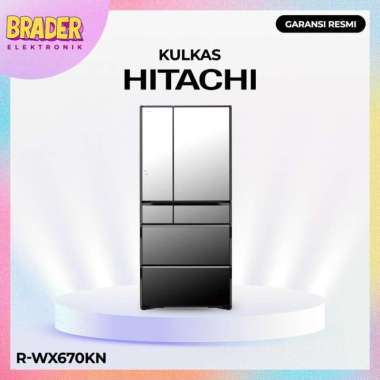 Kulkas Hitachi R-WX670KN XK Black Japan Series 525L RWX670KN XK CRYSTAL MIRROR