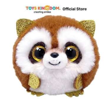 Ty Puffies Ball Boneka Hewan Racoon Ty95339 - Cokelat