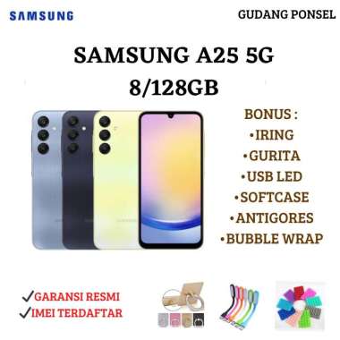 SAMSUNG GALAXY A25 5G 8/128GB NFC Garansi Resmi + Bonus Yellow
