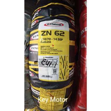 Ban Luar Motor ZENEOS ZN62 110/70-14 Ring 14 TUBELESS 100% Asli dan Baru