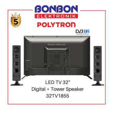 Polytron Led Digital Tv 32 Inch 32Tv1855 / Pld-32Tv1855 New +Antena2100A