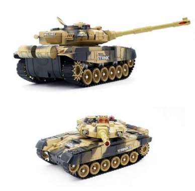 RC WAR TANK LEOPARD REMOTE CONTROL BESAR-MAINAN REMOTE TANK BESAR 2.4 Cokelat