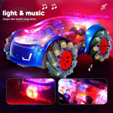 MAINAN MOBIL ANAK DASHER RC TRANSPARENT MUSIC AND LIGHT Pink