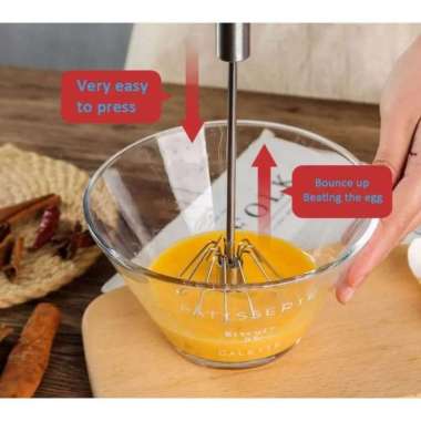 Hand Mixer Telur Mini Semi Otomatis Alat Pengocok Manual