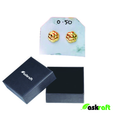 Askraft Anting Tindik Bunga Mawar Emas Asli Anting Tusuk Simpel Emas Terbaru