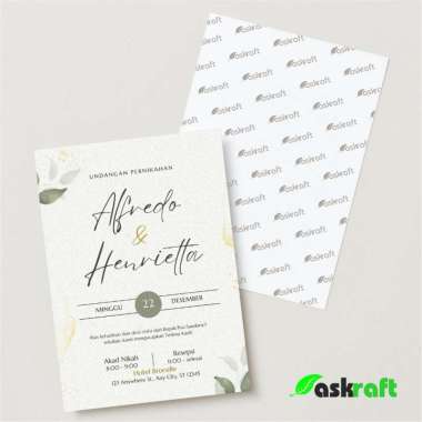 Askraft Undangan Pernikahan Minimalis ASKRAFT-F-07 210 Gram