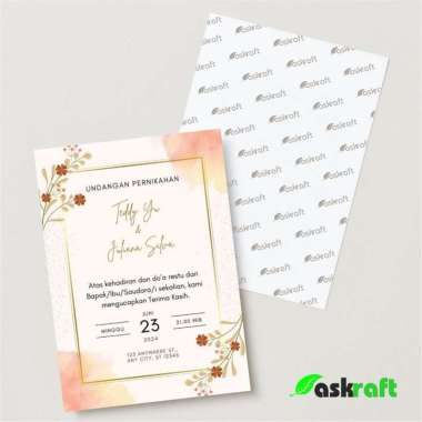 Askraft Undangan Pernikahan Minimalis ASKRAFT-F-04 260 Gram