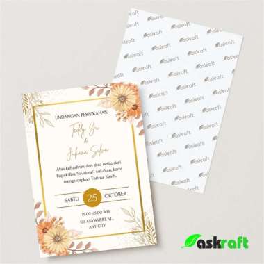 Askraft Undangan Pernikahan Minimalis ASKRAFT-F-09 260 Gram