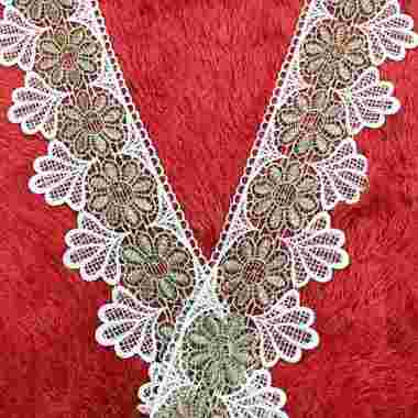 Renda Bordir Putih Cooper Lebar 8,5cm METERAN