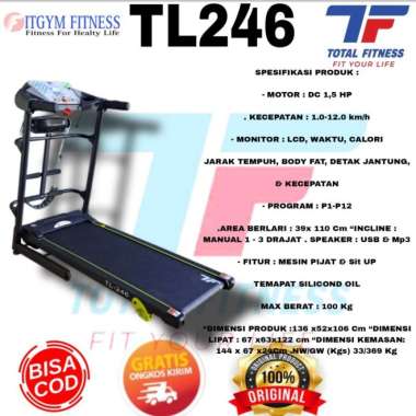 Treadmill Elektrik TL246 | Electrik TL 246 Multivariasi Multicolor