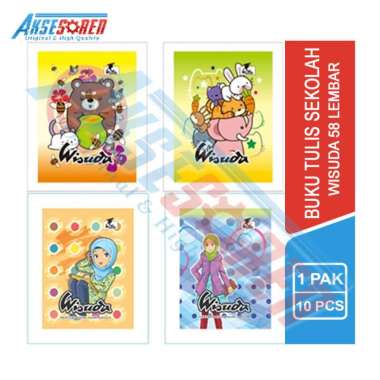 Aksesoren Buku Tulis Sekolah Wisuda [Isi 58 Lembar/ 10 Buku] / Write Book A5 1 Pack / ATK ALat Tulis