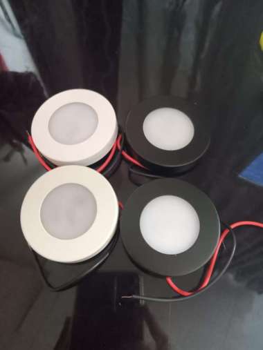 Lampu Downlight Outbow Tipis 3 Watt Bulat Hitam - Putih