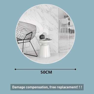 JP Cermin Bulat Cermin Gantung Dinding 60CM B Putih/50cm