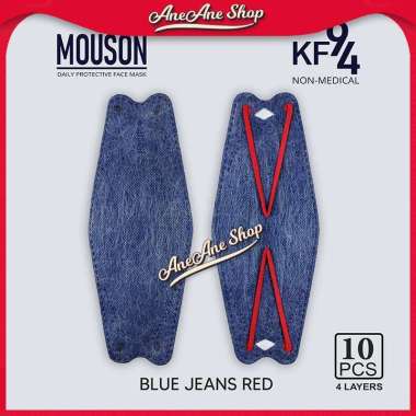 Masker Mouson KF94 Tali Senada 4ply Masker sekali pakai 5 Ply NonMedis Tangerine