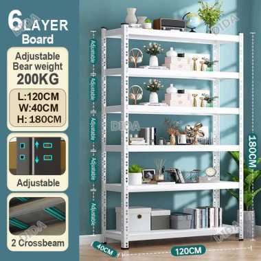Rak Besi 56 susun Rak besi siku lubang Rak gudang 6Tingkat⬜120*40*180