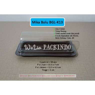 [50 PCS] Mika BGL-K13 Coklat / Mika Bolu Gulung Mini 13cm / Mika Mochi