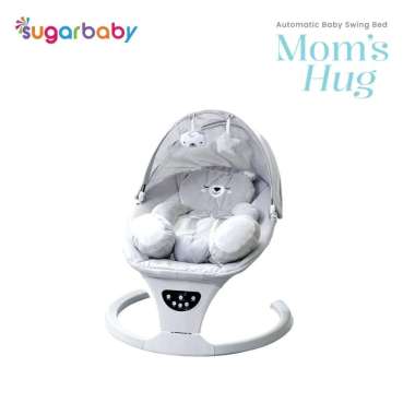 Sugar Baby Moms Hug Automatic Baby Swing Bed Baby Bouncer Bear Grey